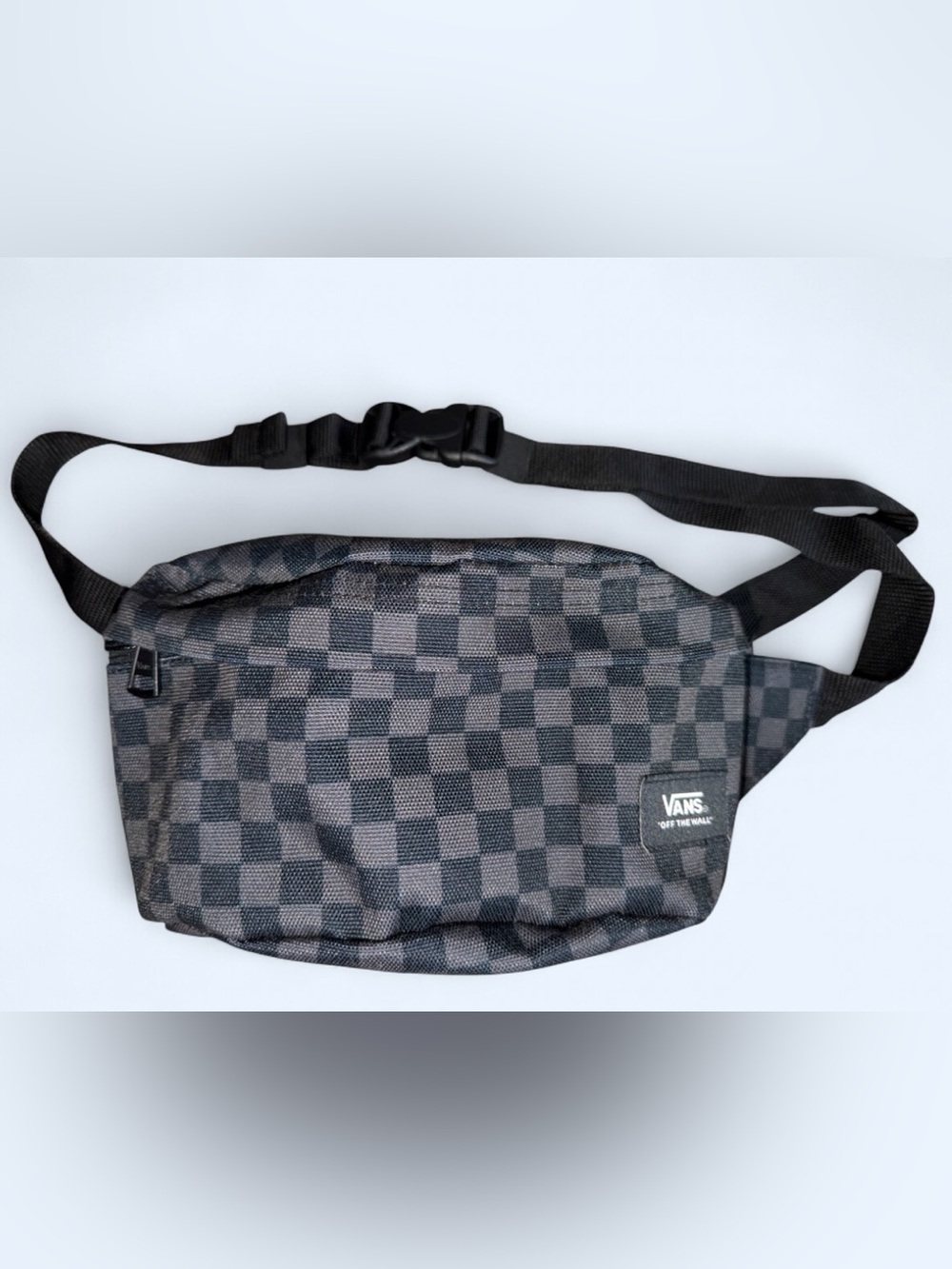 Vans Black & Gray Checker Belt Bag